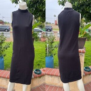 No Boundaries Sleeveless Mock Neck Midi Dress (XL)